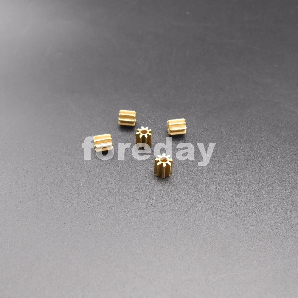 10PCS X Brass Gear 0.5 Modulus T=8 Aperture 1.95mm 8 Teeth Model Accessories 8T 