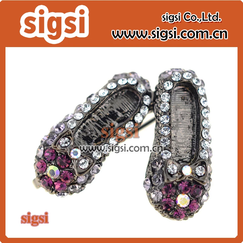 

Most welcomed fashion peas shoes design crystal rhinestone brooch