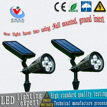 

Solar power insept ground lamp energy earth lamp garden lawn waterproof plug spot lamp garden lamp earth plug lamp