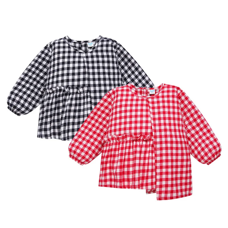 

Baby smock autumn and winter cotton square long-sleeved baby waterproof anti-wear children's protective clothing dinner clothes