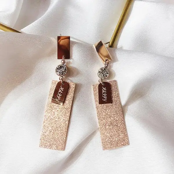 

New Metal Gold Color Geometric Shape Korean Earrings for Women Fashion Earrings Lady Accessory Party Birthday Gifts CEL628