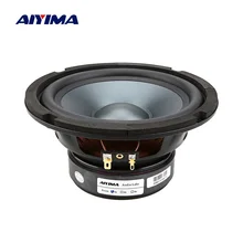 AIYIMA 1 шт. 6,5 дюймов СРЕДНИЙ НЧ-динамик Hifi Fever Bass громкий динамик 4 8 Ом 50 Вт книжная полка напольный Звук Музыка DIY динамик s колонка
