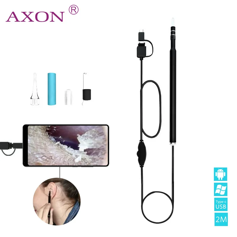 

AXON Endoscope USB 3 in 1 Ear Cleaner Tools Visual Ear Spoon Multifunctional Earpick Mini Camera Diagnostic-Tool Examination