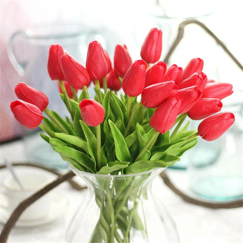 Hoa Tulip giả M-171 màu Đỏ