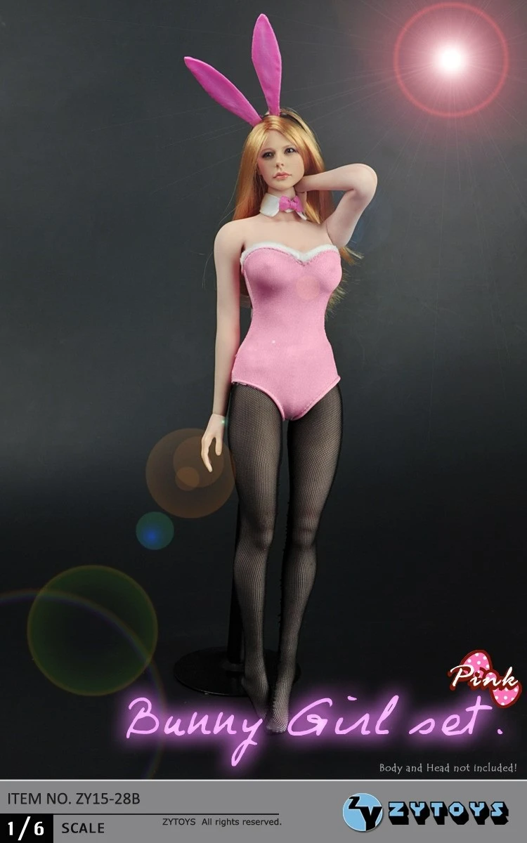 

1/6 scale figure doll accessories clothes Female Pink Bunny dress for 12" Action figure doll.not include doll and other