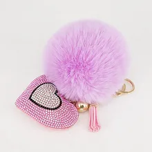 7Color Puff Ball KeyChains Cute Heart-shaped KeyChains Kids Womens Personalised Rings Android KeyChains Car Bag Fluffy Key Chain 7Color Puff Ball KeyChains Cute Heart-shaped KeyChains Kids Womens Personalised Rings Android KeyChains Car Bag Fluffy Key Chain