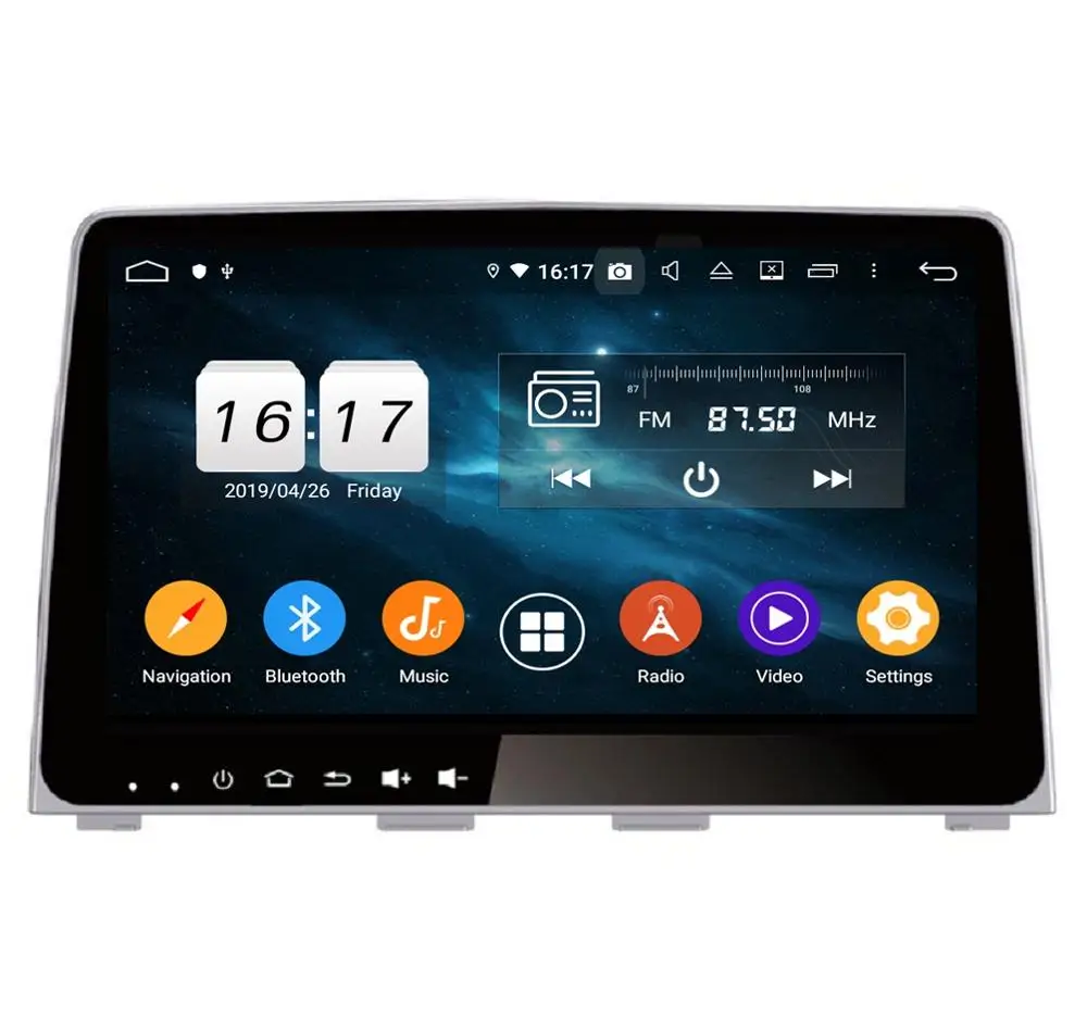 Sale 4GB+64GB PX5 1 din 9" Android 9.0 Car DVD GPS Glonass Head Unit for Hyundai Sonata 2018 RDS Radio USB Bluetooth WIFI Mirror-link 0