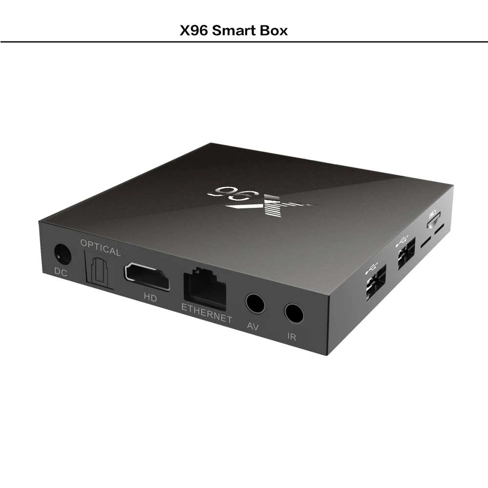 Andoid ТВ коробка X96 с Amlogic S905X четырехъядерный чипсет ram 1 ГБ/2 Гб rom 8 ГБ/16 ГБ встроенный WiFi 2,4G IP tv Android ТВ приставка