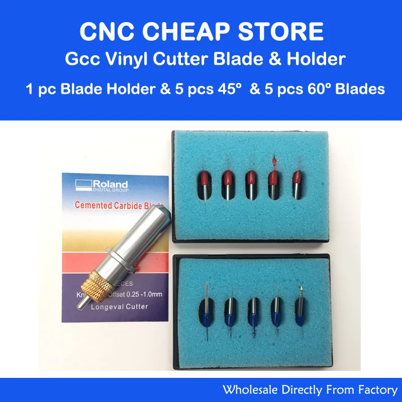 1pc Gcc Vinyl Cutter Blade Holder Signpal Cutting Plotter Knife Holder+5 pcs 45 + 5 pcs 60 Degree Roland Blades 1pc Gcc Vinyl Cutter Blade Holder Signpal Cutting Plotter Knife Holder+5 pcs 45 + 5 pcs 60 Degree Roland Blades