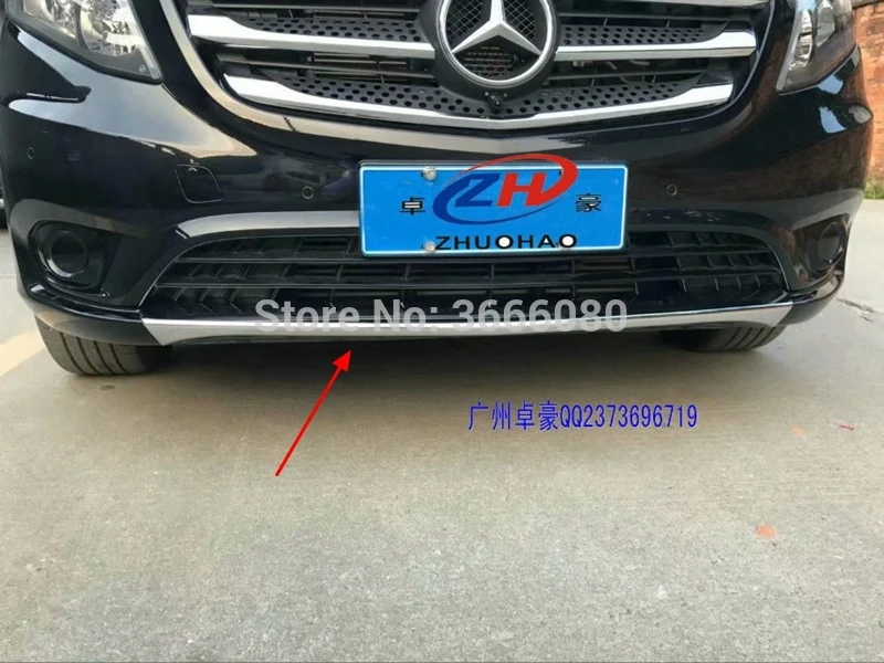 Shchcg наклеиваемого покрытия для автостайлинга из ABS хромированный передний бампер решетка крышка, защита отделки 1 шт. для Mercedes-Benz V-Class V260 Вито