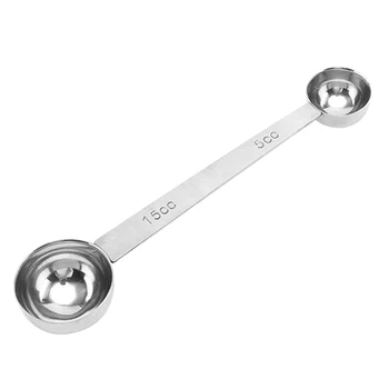 

Double Side Measuring Spoon Stainless Steel Coffee Scoop Tablespoon Tool FP8