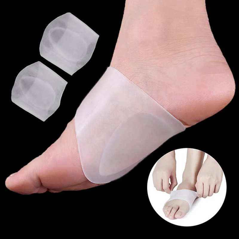 Силиконовый гель высокой арки поддерживающий бандаж для подошвенный Fasciitis боли плоскостопие корректор эластичные ортопедические вставки