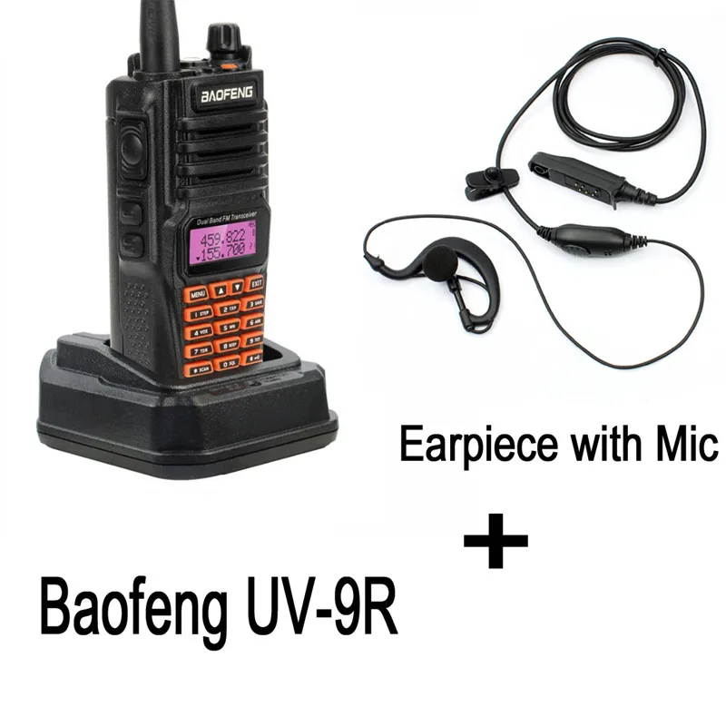 Baofeng UV-9R IP67 5 Вт дальняя рация 10 км любительский двухдиапазонный UV9R портативный CB радио коммуникатор с наушником микрофоном