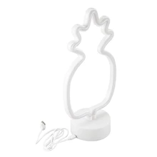 Неоновая вывеска в виде ананаса, светодиодный неоновый светильник с держателем, вечерние принадлежности для девочек, украшение комнаты, аксессуары, неоновая лампа