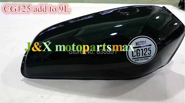 

BLACK CG125 FUEL TANK add to 9 litres capacity than original tank Thickening of high quality automotive paint process