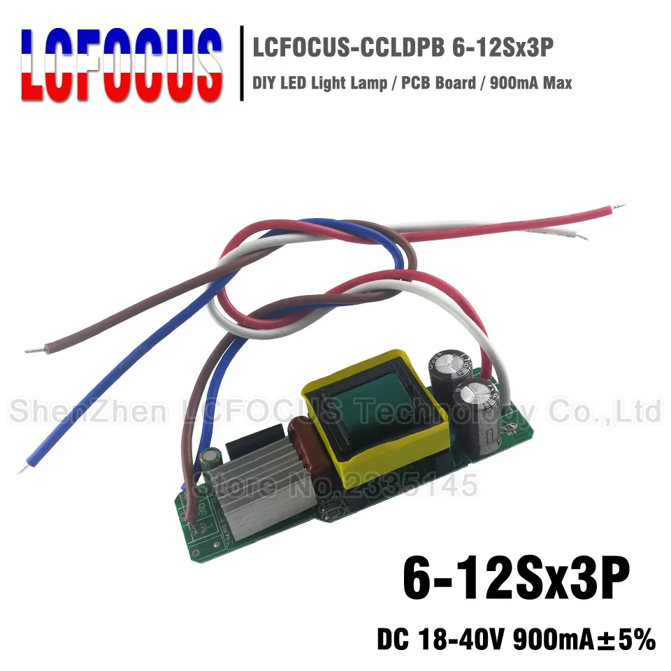 

5pcs 30W 36W LED Driver DC 18-40V 900mA 6-12S*3P 1W LEDS Lighting transformer for 18W 21W 24W 27W 30W 36W For Spotlights Bulb