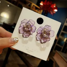 Новое поступление акриловые женские классические корейские сережки-шпильки с пятью лепестками цветок пресноводный жемчуг тычинки серьги женские ювелирные изделия