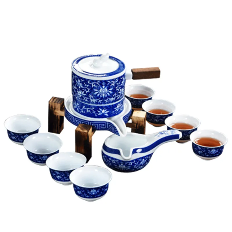 Buy The whole set of Kung Fu tea cup infuser set lazy tea stone mill full semi