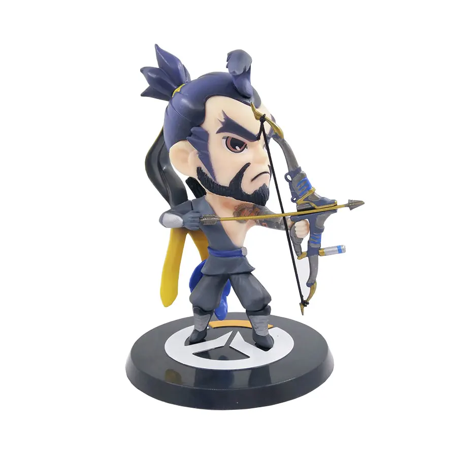 OW игровой персонаж Hanzo фигурка игрушка 10 см Q версия над часами коллекция моделей