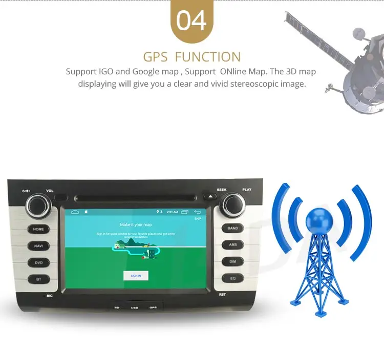 Sale LJDA Android 9.1 Car DVD Player For Suzuki swift 2004-2010 Car Multimedia Player Stereo GPS Navigation IPS Audio 2 Din Car Radio 6