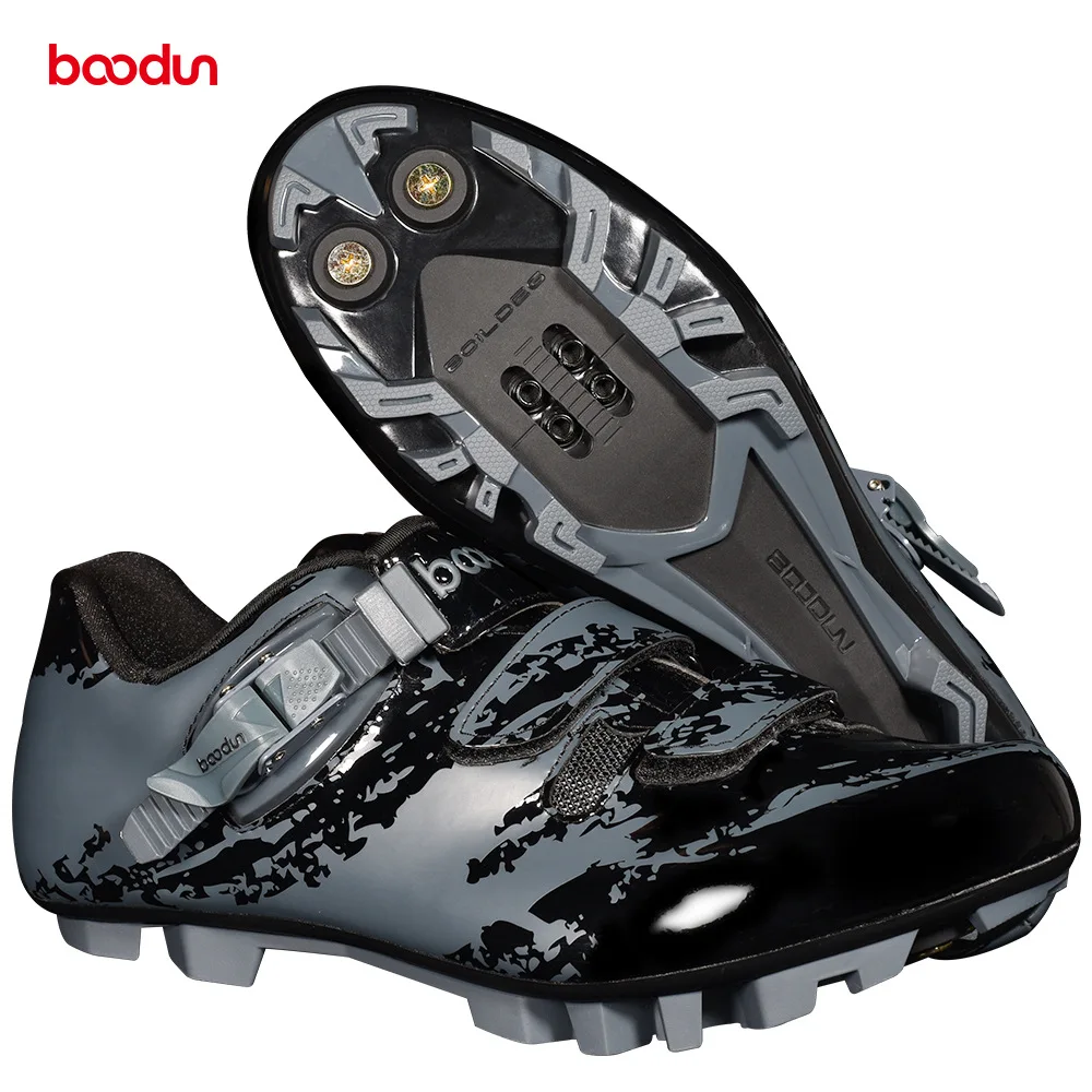 BOODUN zapatos de ciclismo para hombre suela de nailon 2019 nuevo antideslizante transpirable microfibra alta carretera bicicleta de montaña MTB bloqueo zapatos