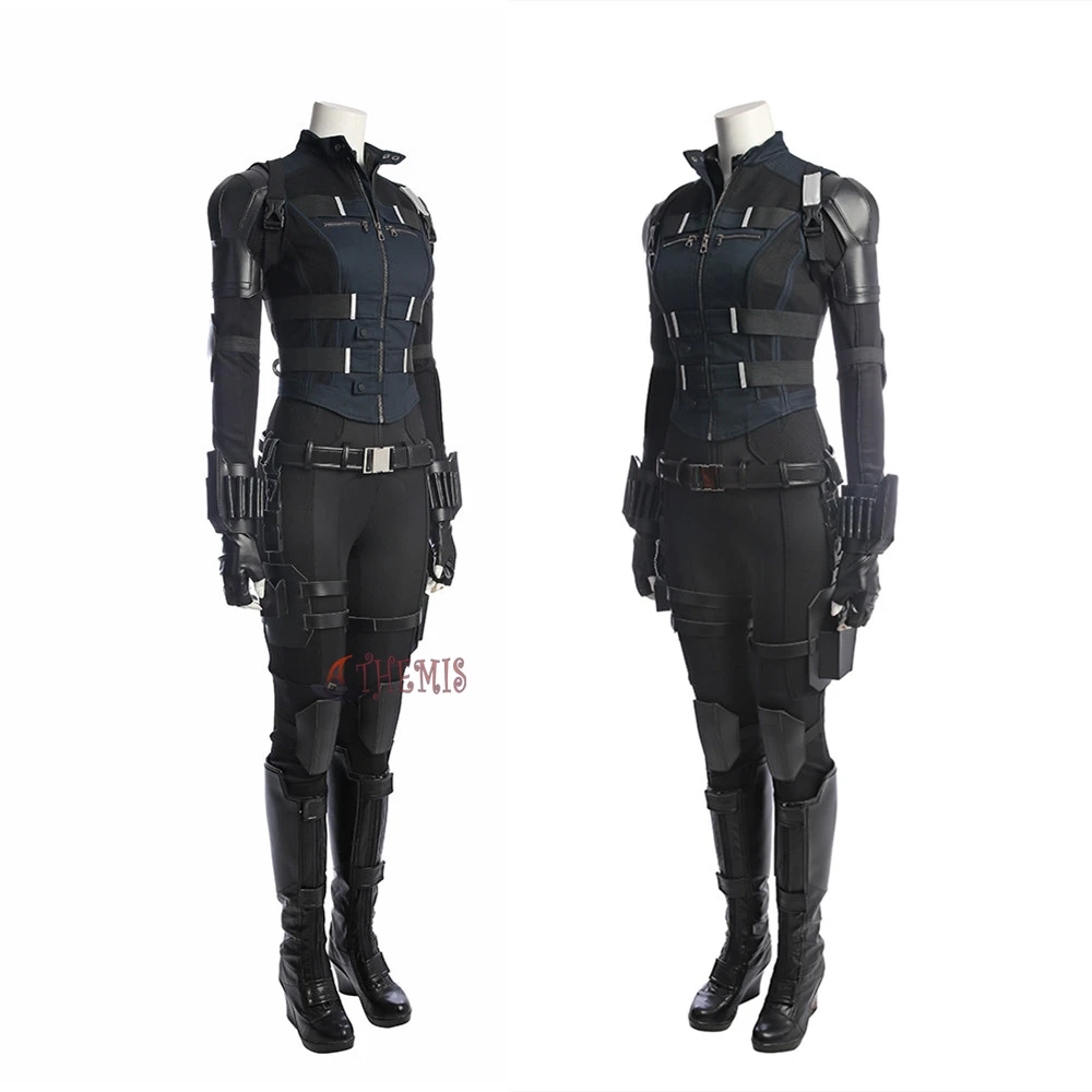 Hot Avengers Infinity War Black Widow Cosplay Costume Natasha Romanoff Costume Dress For Halloween Party Full Set custom made
