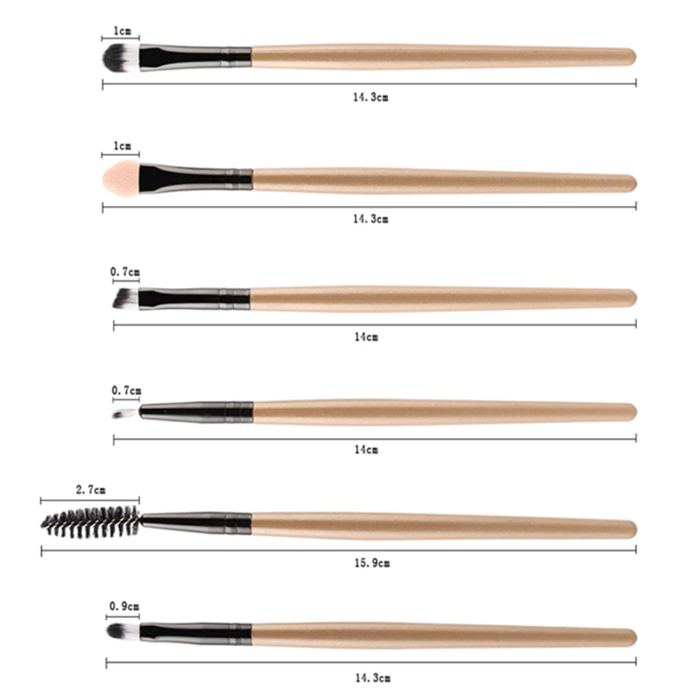 MAANGE 1/6 шт/комплект Профессиональные кисти для макияжа Тени для век ресниц бровей подводка для глаз губ Make Up Кисть косметическая Красота Tool Kit лидер продаж