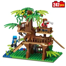 247pcs Minecrafted Village Watchtower Model Building Blocks Castle font b Toys b font Compatible Legos Minecraft