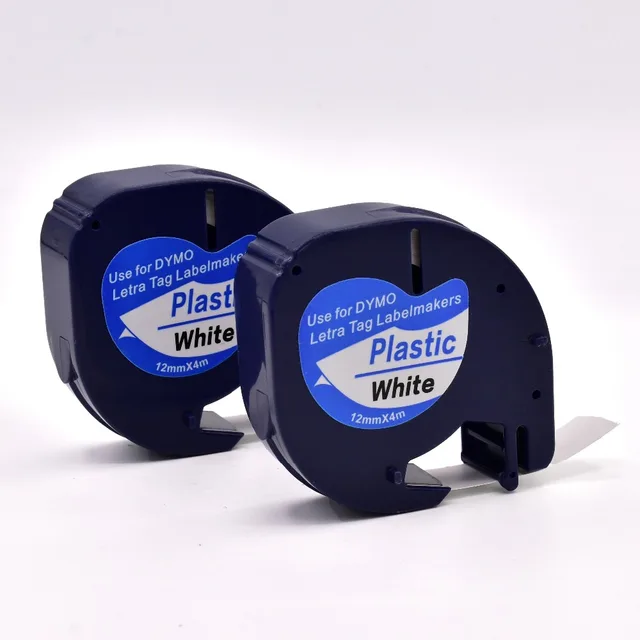 Best Price PUTY 2pcs 91201 Black on White 12mm Compatible DYMO LetraTag Plastic Tape DYMO Label Printer Ribbons Label Maker Best Price PUTY 2pcs 91201 Black on White 12mm Compatible DYMO LetraTag Plastic Tape DYMO Label Printer Ribbons Label Maker