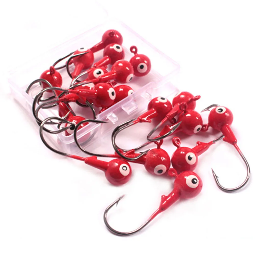 

MrY Colorful Lead Round Jig Head Fishing Lures Bait Hook Fish Tackle Fishing Hooks for Sea River Lake