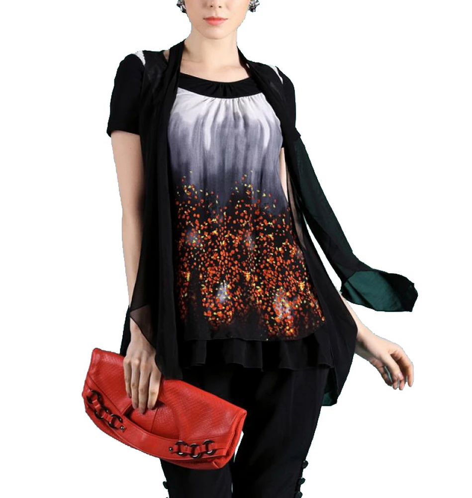 Mulberry silk flowers. Ellassay% false two shirts |