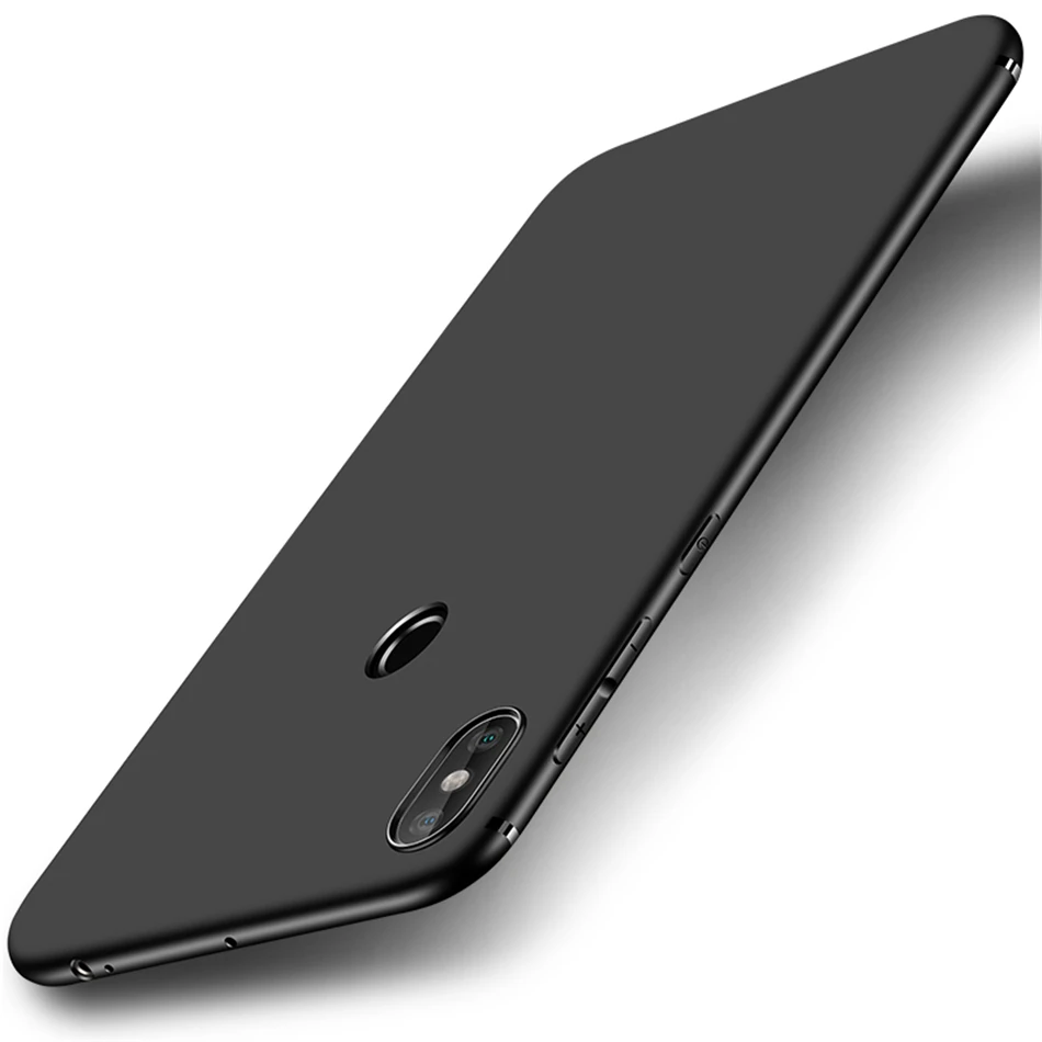 

Luxury Black Matte Phone Case for Xiaomi Mi Max 2 3 Soft Silicone TPU Full Back Cover for Xiaomi Mi 6 8 SE Mix 2 2S Protect Capa
