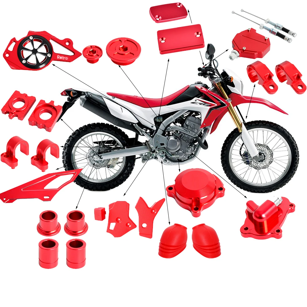 

Brake Reservoir Cover Cap Front Sprocket Cover Engine Timing Cover Wheel Spacers For Honda CRF250L CRF250M CRF 250L/M 2012-2015