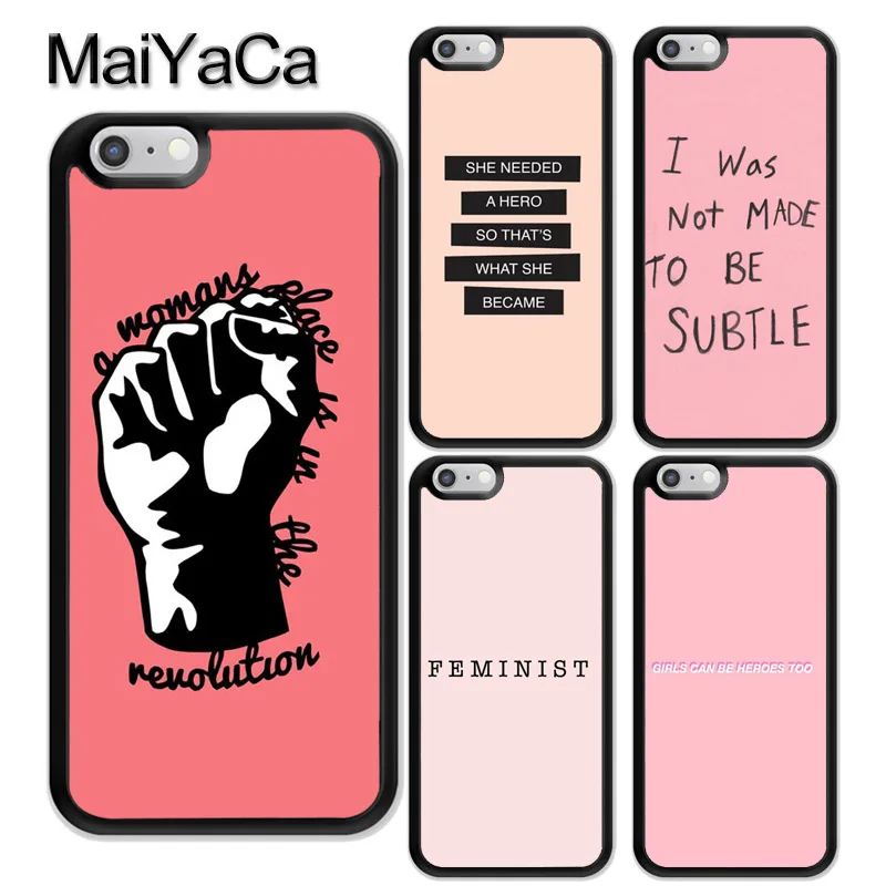 

MaiYaCa FEMINIST QUOTE HERO GIRL WOMEN Soft TPU Coque Skin Phone Case For iPhone 6 6S Plus 7 8 Plus X XR XS MAX 5 SE Back Cover