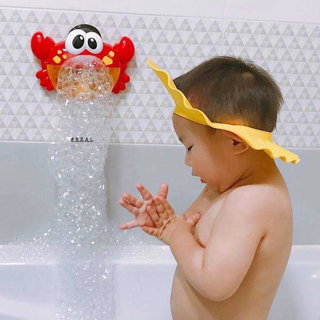 Lovely Crab Bubble Maker Baby Automated Spout Crab Bath Bubble Toy Gift with 12 Songs