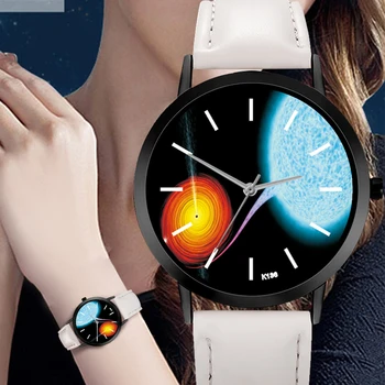 

Space Watch Solar System Casual Quartz Leather Strap Astronomy Planets Unisex Classy Creative Analog Watches Relogio Feminino