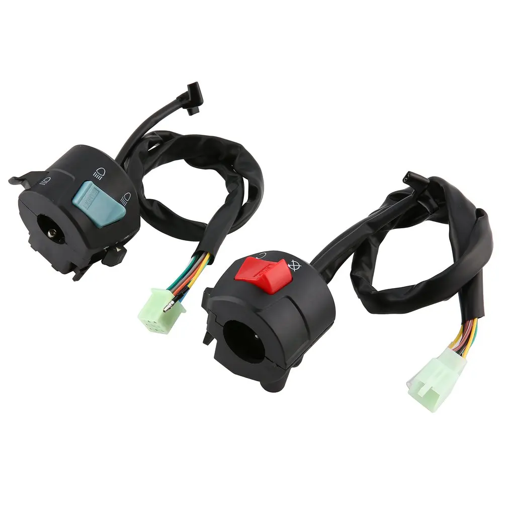 

Motorcycle 2PCS 7/8" Handlebar Horn Turn Signal Headlight Ignition Switch Control for Harley for Honda