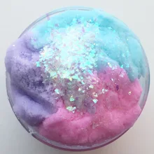 Colorful Rainbow Cloud Slime Clay Polymer Anti Stress Kids Toy Cotton Mud Magic Crystal Sand Fluffy Slime Clay Toy Plasticine X9