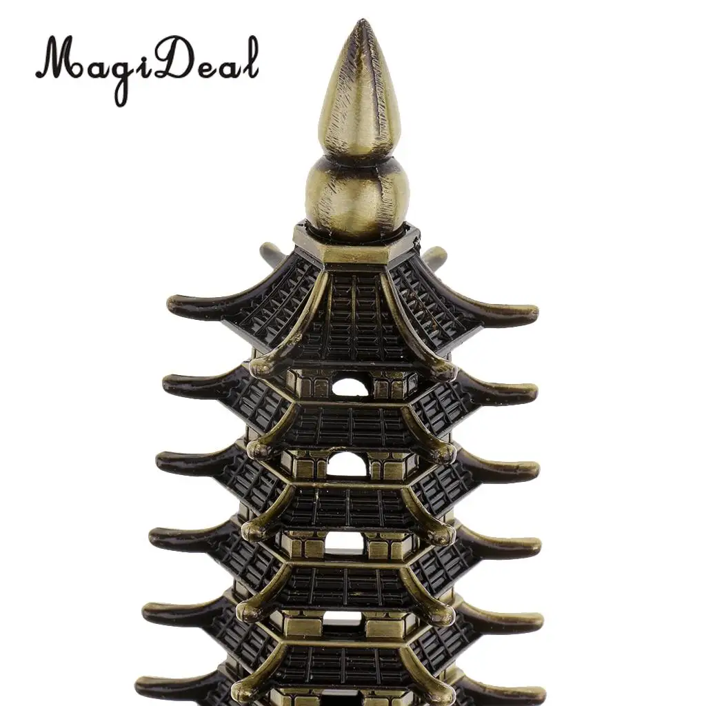 MagiDeal 7inch Chinese Fengshui Pagoda of Cultural Prosperity Model Sculpture Figurines Wenchang Tower Statue Home Decor Crafts