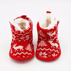 Детские зимние сапоги для малышей новорожденных Симпатичные Носки с рисунком медведя из мультика обувь для мальчиков и девочек первые