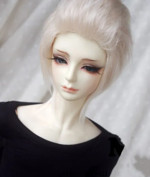 Высокое качество 1/3 1/4 1/6 тонкие белые волосы BJD SD кукла парик для шарнирной куклы