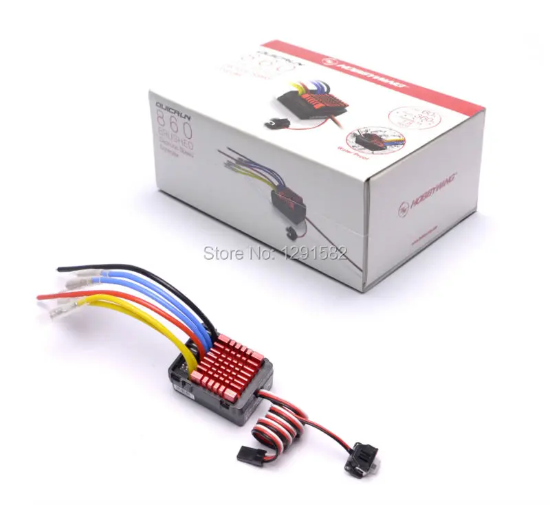 

Original Hobbywing QUICRUN Series 860 Waterproof Brushed ESC 60A with 5V/3A Linear Mode BEC for 1/8 RC Car