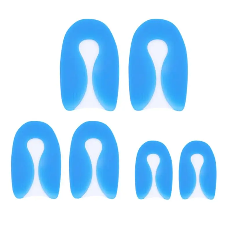 1pair Insert Foot Pads U Shaped Silicone Shoes Heel Pads Insole Shoes
