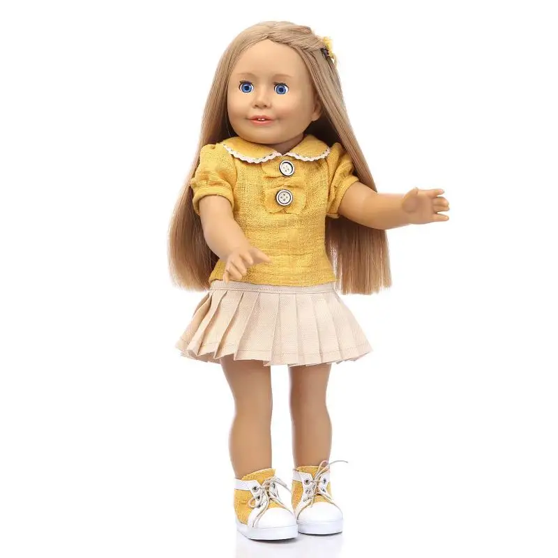 

NPK 18'' America Girl Dolls Lifelike Newborn Dolls Toys Realistic Silicone Baby Dolls Chirstmas Gift For Girls