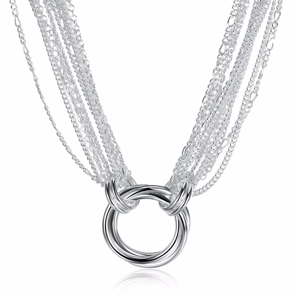 Hot! Free Shipping Wholesale Plated Silver Necklace, Plated Silver