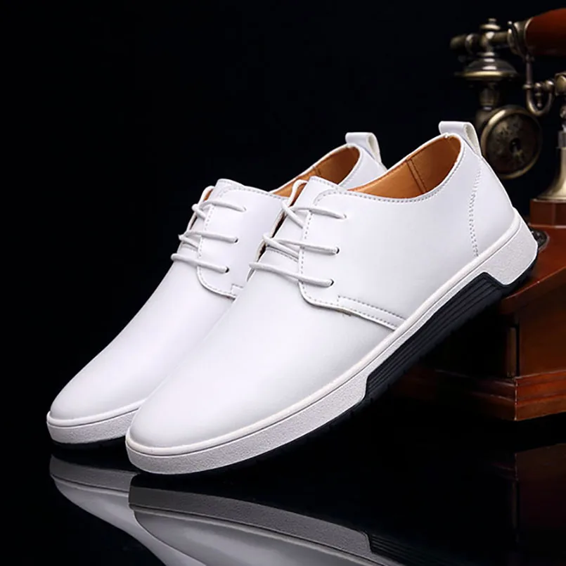 

FIDANEI Luxury Brand Men Shoes Casual Leather Fashion Trendy Black Blue Brown Men Breathable Flat Shoes Zapatos de hombre