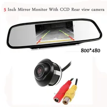 Car HD CCD Rearview camera with mirror Monitor TFT Jalousie Metal detector Reversing Parking automobiles System Car accessories