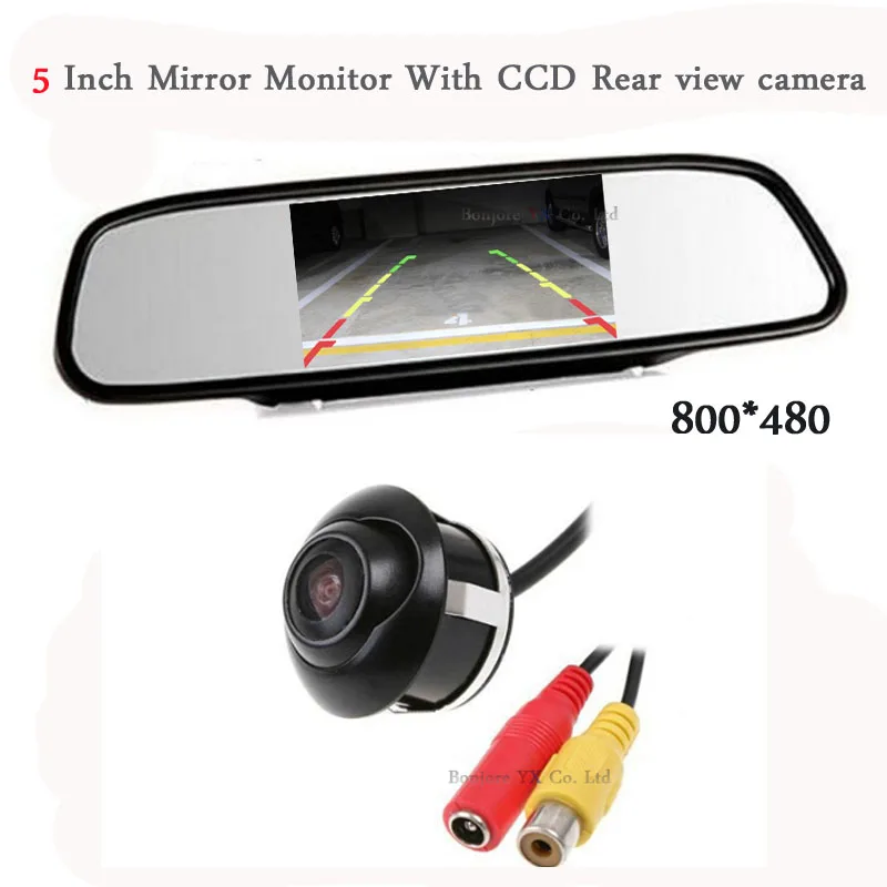 

Car HD CCD Rearview camera with mirror Monitor TFT Jalousie Metal detector Reversing Parking automobiles System Car accessories