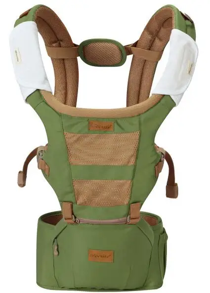 Эргономичный baby Carrier младенческой Детские Hipseat Перевозчик фронтальная эргономичный кенгуру Обёрточная бумага слинг для малыша путешествия 0-36 м - Цвет: green