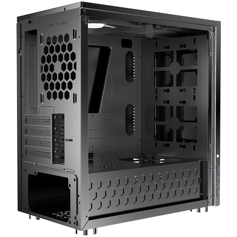 C3 PLUS Алюминиевый Чехол для компьютера с боковой стороны через шасси поддержка